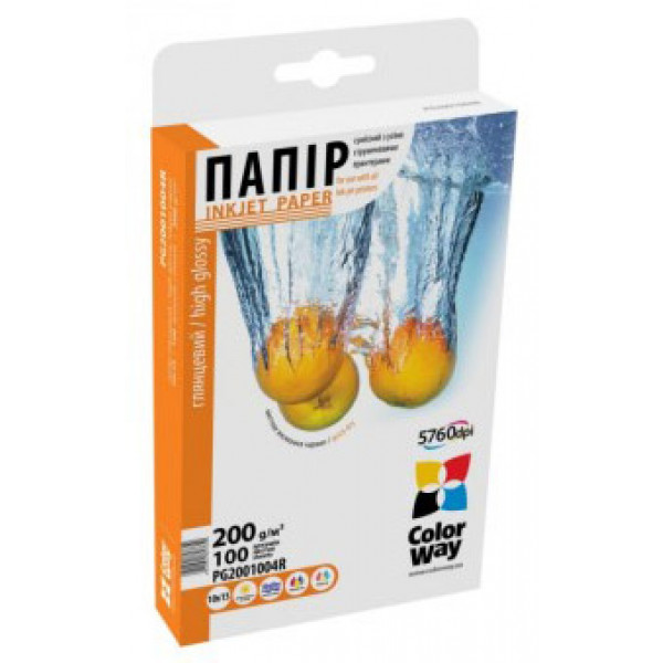 Фото - Фотопапір 13х18 Colorway 200 г/м 13х18 см 100 л Глянцевая (PG2001005R)