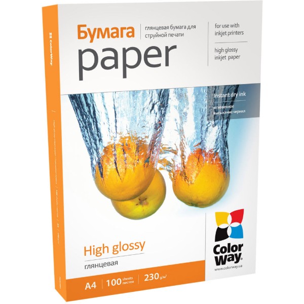 Фото - Фотобумага А4 Colorway 230г/м A4 PG230-100 Глянцевая (PG230100A4) Фото - Фотобумага А4 Colorway 230г/м A4 PG230-100 Глянцевая (PG230100A4)