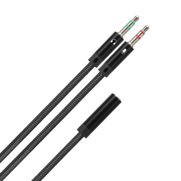 Фото - Перехідник Colorway 3.5мм AF в 3.5 мм 2 AM 1м (CW-AD-J2MJ)