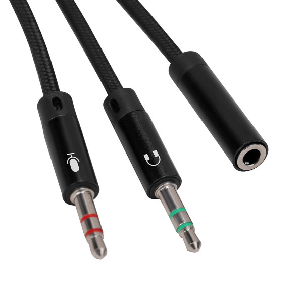 Фото - Перехідник Colorway 3.5мм AF в 3.5 мм 2 AM 1м (CW-AD-J2MJ)