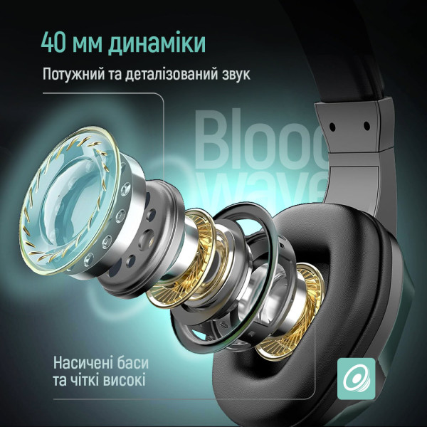 Фото - Гарнітура дротова ігрова Colorway Bloodwave LED Black (CW-HPG01BK)