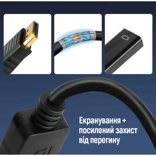 Фото - Перехідник Colorway DisplayPort to HDMI Female Black (CW-AD-DPHD)