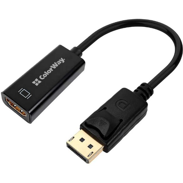 Фото - Перехідник Colorway DisplayPort to HDMI Female Black (CW-AD-DPHD)