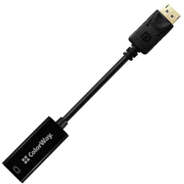 Фото - Перехідник Colorway DisplayPort to HDMI Female Black (CW-AD-DPHD)