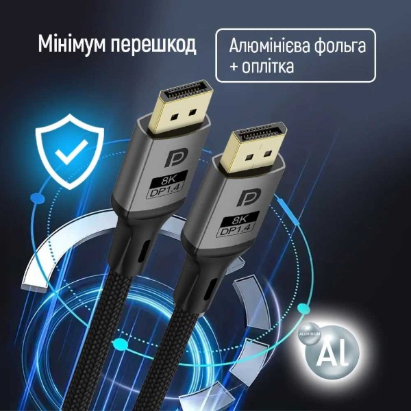 Фото - Кабель Colorway DisplayPort-DisplayPort V1.4 8K 1.5м Black (CW-CBDP093-BK)