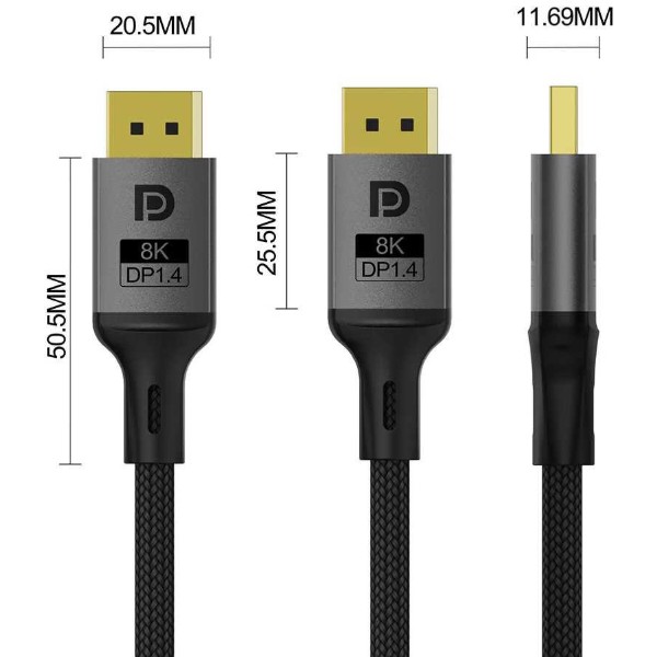 Фото - Кабель Colorway DisplayPort-DisplayPort V1.4 8K 1.5м Black (CW-CBDP093-BK)