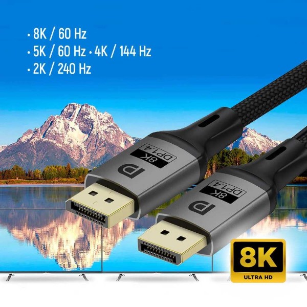 Фото - Кабель Colorway DisplayPort-DisplayPort V1.4 8K 1.5м Black (CW-CBDP093-BK)