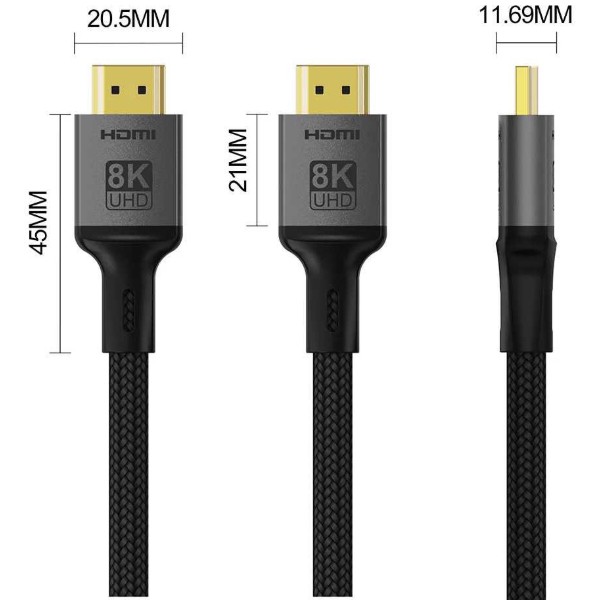 Фото - Кабель HDMI Colorway HDMI-HDMI V2.1 8K 2м Black (CW-CBHD088-BK)