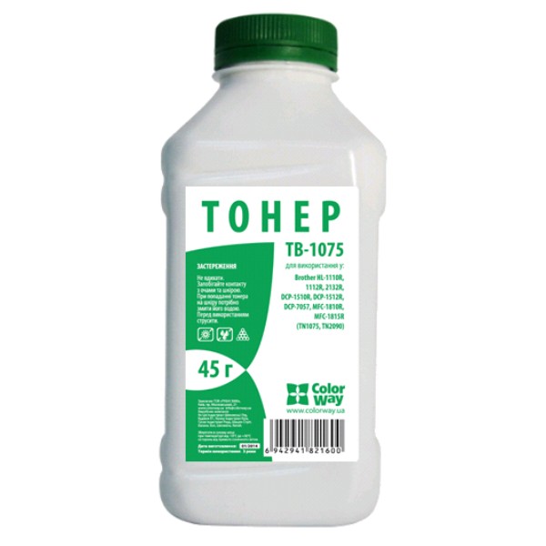 Фото - Тонер для заправки картриджа Colorway Brother HL-1112/2132, DCP-1521/7057 (45 г) (TB-1075)