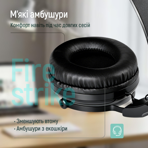 Фото - Гарнітура дротова ігрова Colorway Firestrike RGB Black (CW-HPG04BK)