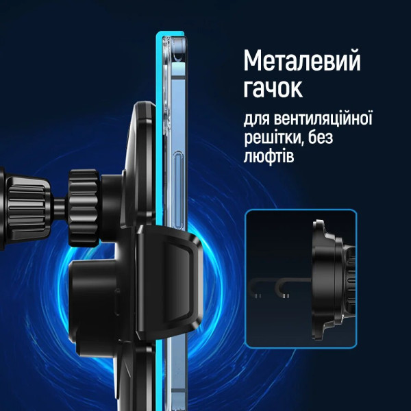 Фото - Автодержатель с беспроводной зарядкой Colorway FlameGrip 15W Black (CW-CHAW070Q-BK)