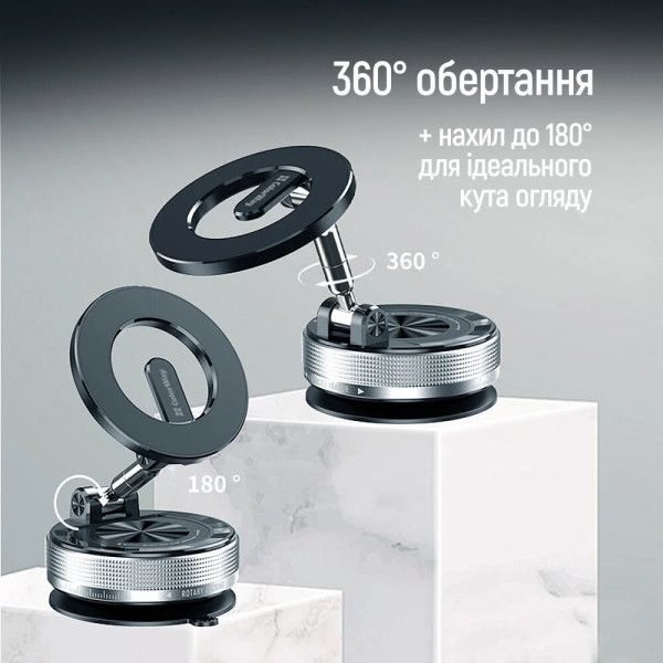 Фото - Автотримач Colorway MagSafe 360° Black (CW-CHM21-BK)