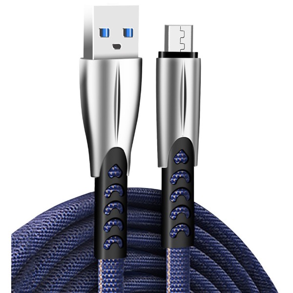 Фото - Кабель Colorway USB-microUSB 1m Blue (CW-CBUM011-BL)