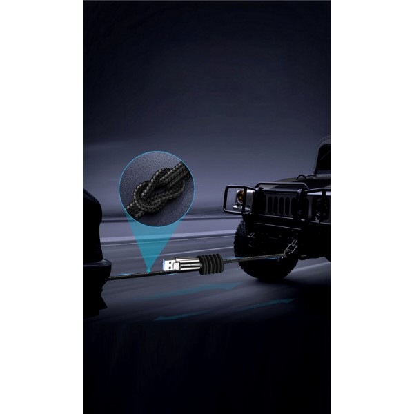 Фото - Кабель Colorway USB - MicroUSB Zinc Alloy + Led 2.4А 1 м Black (CW-CBUM035-BK)