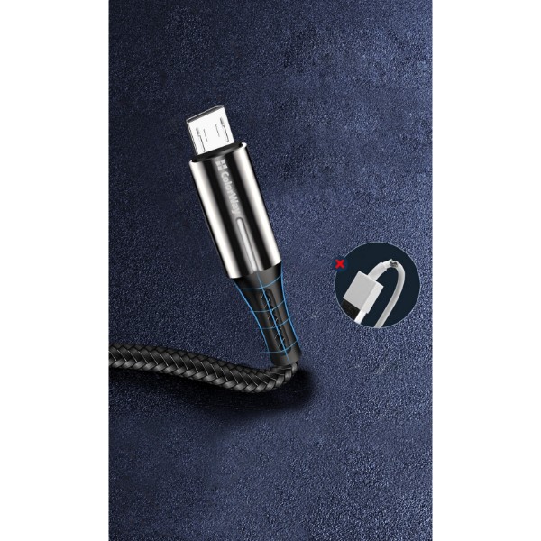 Фото - Кабель Colorway USB - MicroUSB Zinc Alloy + Led 2.4А 1 м Black (CW-CBUM035-BK)