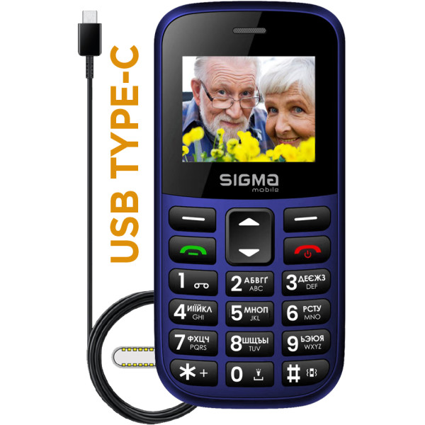 Фото - Мобільний телефон Sigma mobile Comfort 50 EASY TYPE-C Blue