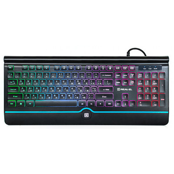 Фото - Клавіатура дротова ігрова REAL-EL Comfort 8000 Backlit Black USB