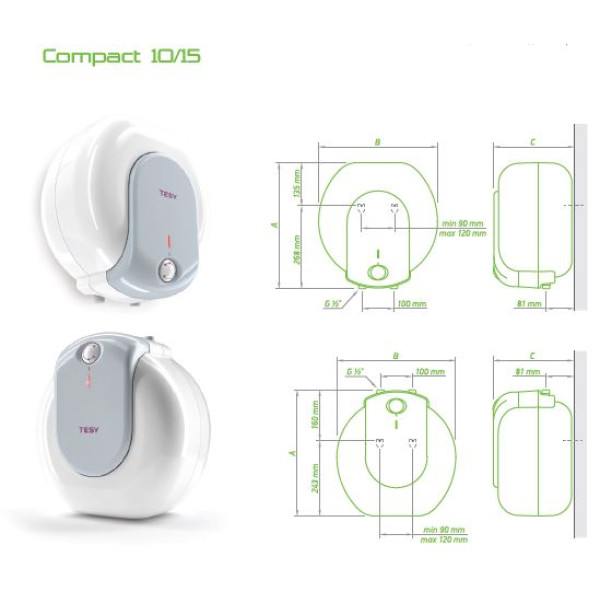 Фото - Водонагреватель Tesy BILIGHT COMPACT GCA 1015 L52 RC