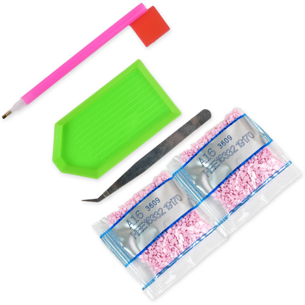 Фото - Алмазний живопис Strateg 
Тропічна гармонія 30х30 см (HEE16328)