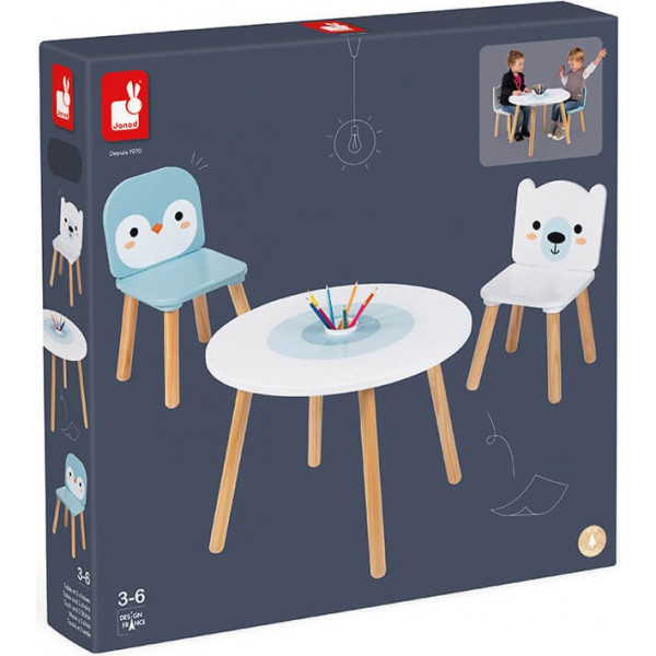 Фото - Комплект меблів дитячий Janod Мишка і пінгвін (J09650)