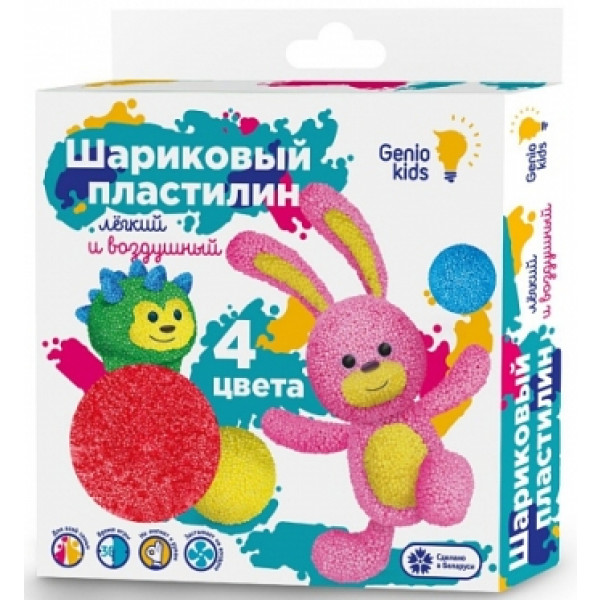 Фото - Шариковый пластилин Genio Kids 4 цвета (TA1801)
