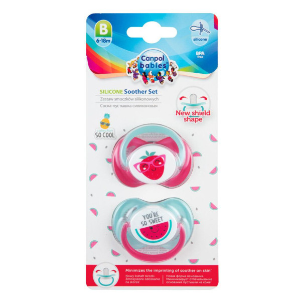 Фото - Симетрична пустушка Canpol babies 0-6 м-ців 2 шт. So Cool (22/631)