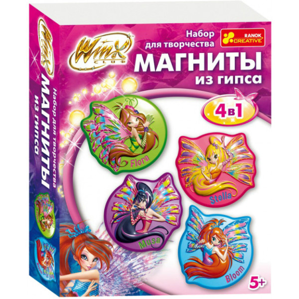 Фото - Ліплення з гіпсу Ranok-Creative Вінкс Флора, Стелла, Муза, Блум, рус. (233208)