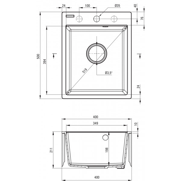 Фото - Мийка кухонна+змішувач Deante Corio ZRC_2103 + BOC_N74M, графіт (ZRCE2103)