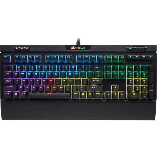 Фото - Клавиатура проводная игровая Corsair Strafe RGB MK.2 Cherry MX Red (CH-9104110-RU) Black USB