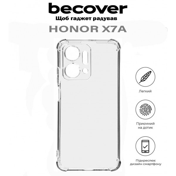 Фото - Чохол для смартфону BeCover Anti-Shock for Honor X7a Clear (710599)
