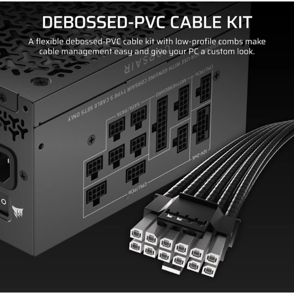 Фото - Блок живлення для ПК Corsair RM1000x Shift ATX 3.1 1000W (CP-9020300-EU)