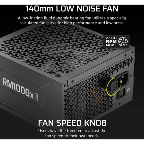 Фото - Блок живлення для ПК Corsair RM1000x Shift ATX 3.1 1000W (CP-9020300-EU)