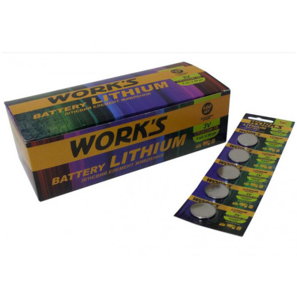 Фото - Батарейка тип CR2032 Works Litnium CR2032W-5B/5 шт.
