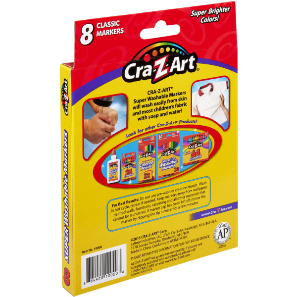 Фото - Набір маркерів Cra-Z-Art Super Washable 8 шт. (10000CRA)