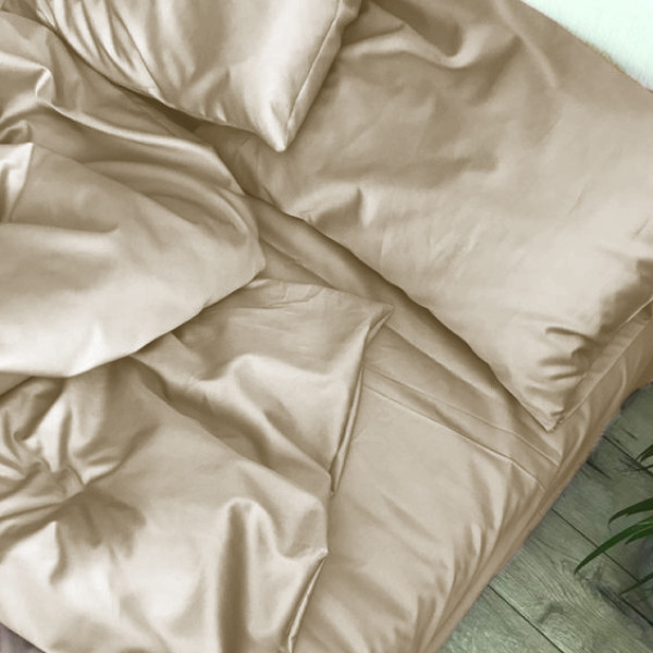 Фото - Комплект постільної білизни MirSon Satin Light Pro 10-016 Creamy 2x143x210 см (2200010176438)