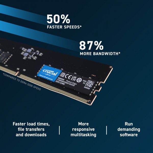 Фото - Память DDR Crucial Micron 8GB DDR5-4800 (CT8G48C40U5)