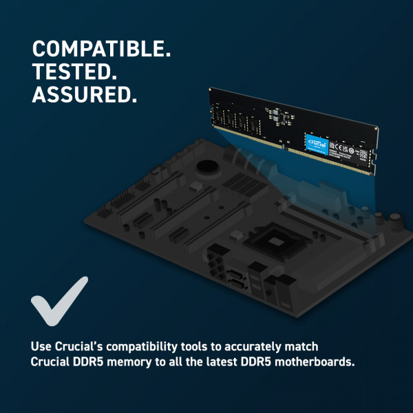 Фото - Память DDR Crucial Micron 8GB DDR5-4800 (CT8G48C40U5)