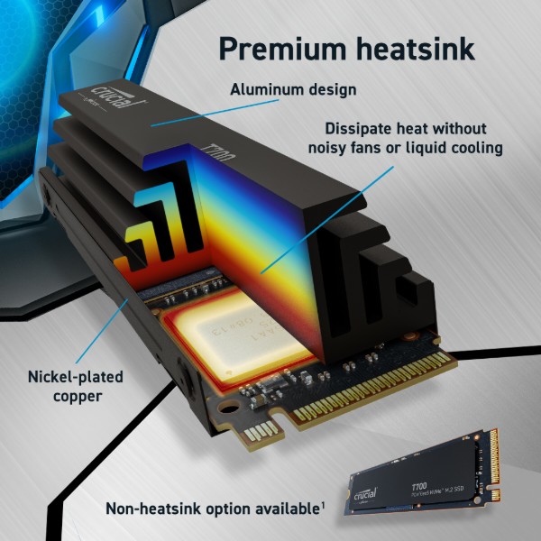 Фото - SSD-накопитель внутренний Crucial Micron M.2 2280 2TB T700 W/HEATS. (CT2000T700SSD5)