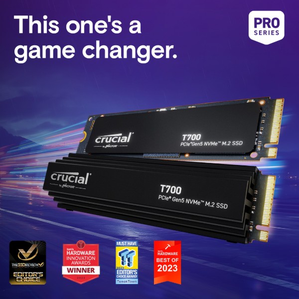 Фото - SSD-накопитель внутренний Crucial Micron T700 4TB PCie 5.0 NVMe (CT4000T700SSD3)