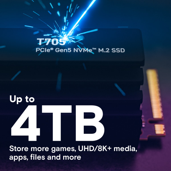 Фото - SSD-накопитель внутренний Crucial Micron SSD T705 1TB PCie 5.0 NVMe w/Heatsink (CT1000T705SSD5)
