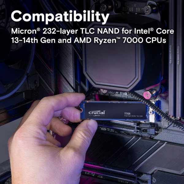 Фото - SSD-накопичувач внутрішній Crucial Micron SSD T705 2TB PCie 5.0 NVMe (CT2000T705SSD3)