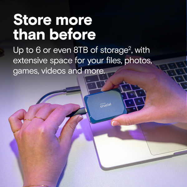 Фото - SSD-накопичувач зовнішній Crucial Micron Port. X10 1TB Blue (CT1000X10SSD9)