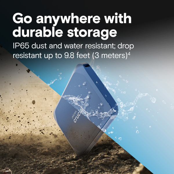 Фото - SSD-накопичувач зовнішній Crucial Micron Port. X10 1TB Blue (CT1000X10SSD9)