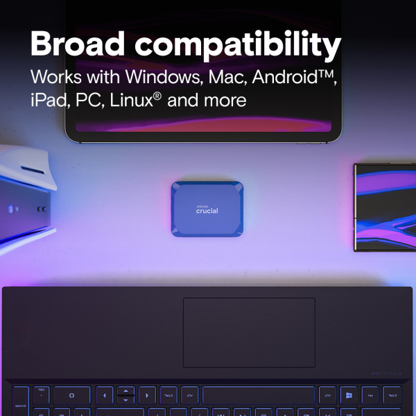 Фото - SSD-накопичувач зовнішній Crucial Micron Port. X10 1TB Blue (CT1000X10SSD9)