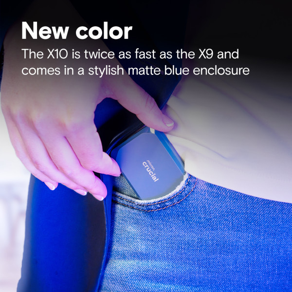 Фото - SSD-накопичувач зовнішній Crucial Micron Port. X10 1TB Blue (CT1000X10SSD9)