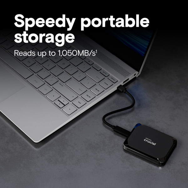 Фото - SSD-накопичувач зовнішній Crucial Micron Port. X9 1TB Black (CT1000X9SSD9)