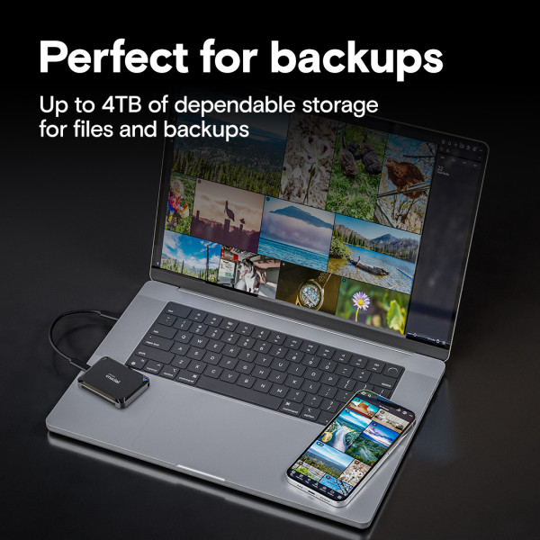 Фото - SSD-накопичувач зовнішній Crucial Micron Port. X9 1TB Black (CT1000X9SSD9)
