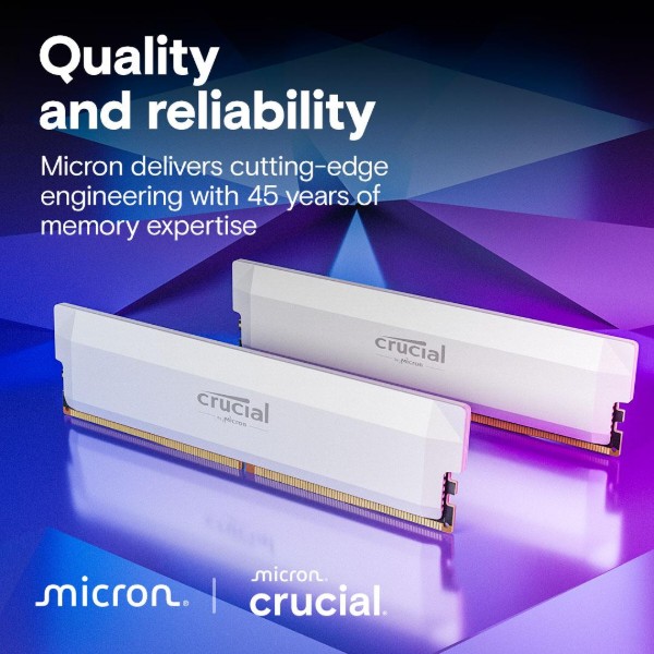 Фото - Память DDR Crucial Micron 64GB DDR5-6400 K2 PRO OC (CP2K32G64C40U5W)