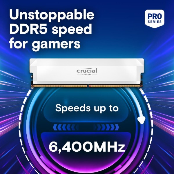 Фото - Память DDR Crucial Micron 64GB DDR5-6400 K2 PRO OC (CP2K32G64C40U5W)