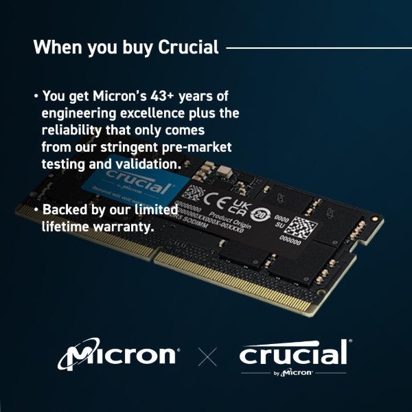 Фото - Память DDR Crucial Micron 8GB DDR5-5600 SO (CT8G56C46S5)